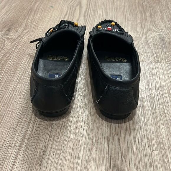 Hunter’s Run Leather Indigenous Beaded Moccasins - Picture 2 of 11